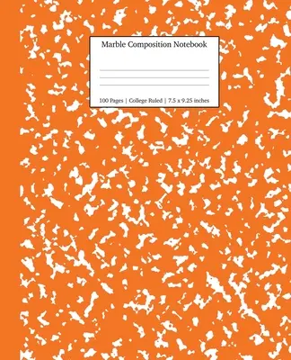 Quaderno di composizione in marmo a quadretti: Quaderni in marmo di zucca, materiale scolastico, quaderni per la scuola - Marble Composition Notebook College Ruled: Pumpkin Marble Notebooks, School Supplies, Notebooks for School