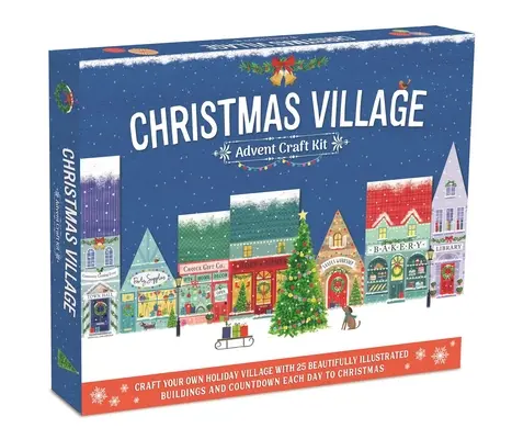 Kit d'Avvento del Villaggio di Natale: Con 25 edifici splendidamente illustrati, 10-15 minuti di montaggio giornaliero - Christmas Village Advent Craft Kit: With 25 Beautifully Illustrated Buildings, 10-15 Minute Daily Assembly
