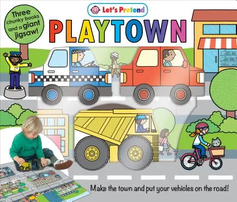 Set da gioco con puzzle: PLAYTOWN - Tre libri e un puzzle gigante! - Puzzle Play Set: PLAYTOWN - Three Chunky Books and a Giant Jigsaw Puzzle!