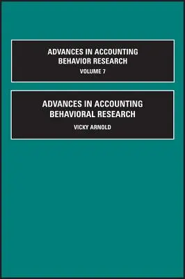 Progressi nella ricerca comportamentale in contabilità - Advances in Accounting Behavioral Research