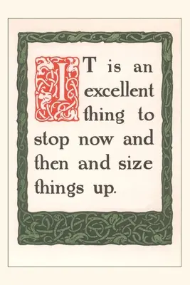 Diario d'epoca Fermati e valuta le cose - Vintage Journal Stop and Size Things Up