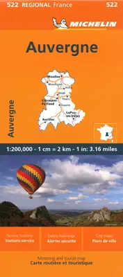Francia: Auvergne, Limousin Mappa 522 - France: Auvergne, Limousin Map 522