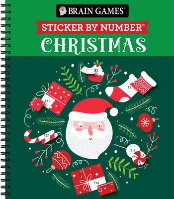Giochi per il cervello - Sticker by Number: Natale (28 immagini da attaccare - copertina di Babbo Natale - rilegare) - Brain Games - Sticker by Number: Christmas (28 Images to Sticker - Santa Cover - Bind Up)