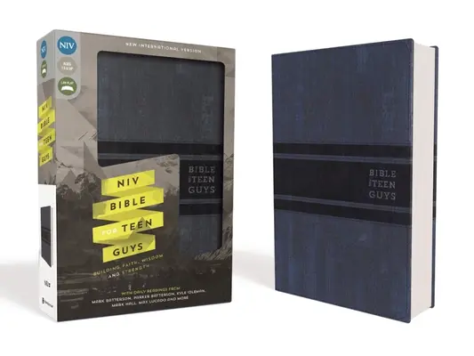 NIV, Bibbia per ragazzi, pelle e ossa, blu: Costruire la fede, la saggezza e la forza - NIV, Bible for Teen Guys, Leathersoft, Blue: Building Faith, Wisdom and Strength