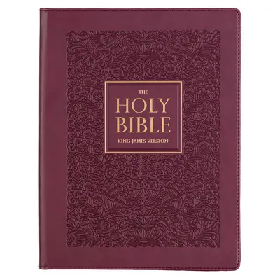 Bibbia KJV, Bibbia a stampa grande per prendere appunti, copertina rigida in ecopelle - Versione di Re Giacomo, prugna - KJV Holy Bible, Large Print Note-Taking Bible, Faux Leather Hardcover - King James Version, Plum