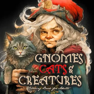 Gnomi, gatti e creature Libro da colorare per adulti: Libro da colorare Gnomi Ritratto Gatti Libro da colorare per adulti Libro da colorare fantasy Magia - Gnomes, Cats and Creatures Coloring Book for Adults: Gnomes Coloring Book Portrait Cats Coloring Book for Adults Fantasy Coloring Book Magic