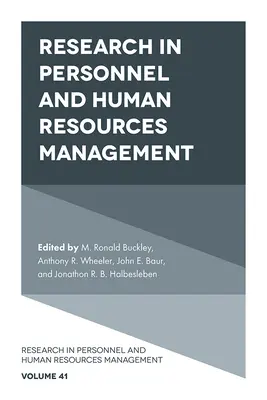 Ricerca sulla gestione del personale e delle risorse umane - Research in Personnel and Human Resources Management