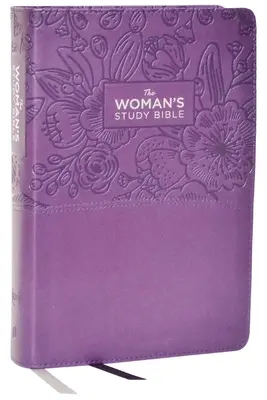 Kjv, la Bibbia di studio per le donne, in pelle viola, a caratteri rossi, edizione a colori, stampa comfort (indicizzata al pollice): Ricevere la verità di Dio per l'equilibrio, il benessere e l'amore. - Kjv, the Woman's Study Bible, Purple Leathersoft, Red Letter, Full-Color Edition, Comfort Print (Thumb Indexed): Receiving God's Truth for Balance, Ho