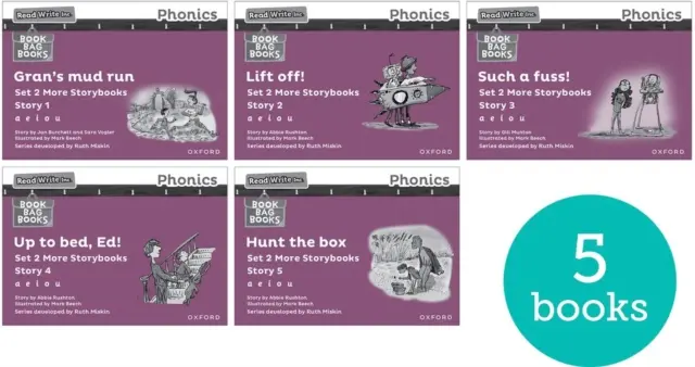 Leggere scrivere Inc. Fonetica: Set viola 2 Altri libri di storie in bianco e nero (confezione da 5) - Read Write Inc. Phonics: Purple Set 2 More Black & White Storybooks (Pack of 5)