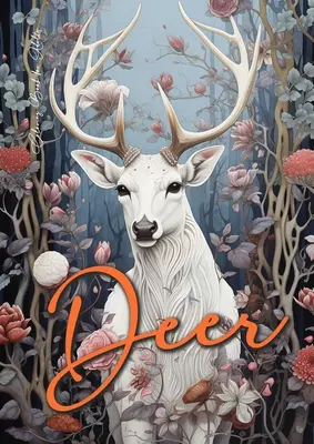 Libro da colorare di cervi per adulti: Libro da colorare sui cervi in scala di grigi Autunno Animali della foresta da colorare per adulti Cervi in scala di grigi Zentangle A4 - Deer Coloring Book for Adults: Grayscale Deer Coloring Book Fall Autumn Forest Animals Coloring Book for Adults Grayscale Zentangle Deer A4