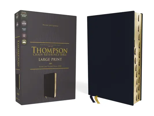 Nasb, Bibbia a catena di Thompson, stampa grande, Pelleverde, Navy, 1995 Testo, Lettera rossa, Indice dei pollici, Stampa comfort - Nasb, Thompson Chain-Reference Bible, Large Print, Leathersoft, Navy, 1995 Text, Red Letter, Thumb Indexed, Comfort Print