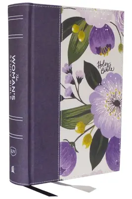 Kjv, Bibbia per lo studio della donna, copertina in tessuto floreale viola, lettera rossa, edizione a colori, stampa comfort: Ricevere la verità di Dio per l'equilibrio, la speranza, - Kjv, the Woman's Study Bible, Purple Floral Cloth Over Board, Red Letter, Full-Color Edition, Comfort Print: Receiving God's Truth for Balance, Hope,