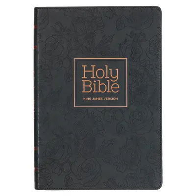 Bibbia KJV, edizione Thinline a caratteri grandi in ecopelle a lettere rosse - indice per il pollice e indicatore a nastro, versione di Re Giacomo, nero, chiusura a cerniera - KJV Holy Bible, Thinline Large Print Faux Leather Red Letter Edition - Thumb Index & Ribbon Marker, King James Version, Black, Zipper Closure