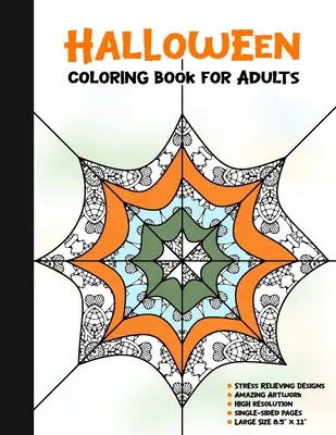 Libro da colorare di Halloween per adulti: 50 illustrazioni di Halloween stampate su un lato, sicure per i pennarelli - Regalo divertente per l'attività artigianale - Desi per alleviare lo stress - Halloween Coloring Book for Adults: 50 Halloween Illustrations Printed On One Side, Safe For Markers - Fun Craft Activity Gift - Stress Relieving Desi