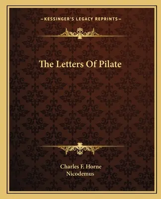 Le lettere di Pilato - The Letters Of Pilate