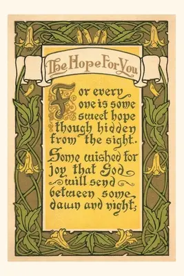 Diario d'epoca Speranza per te, filastrocca d'ispirazione - Vintage Journal Hope for You, Inspirational Rhyme