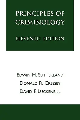 Principi di criminologia - Principles of Criminology