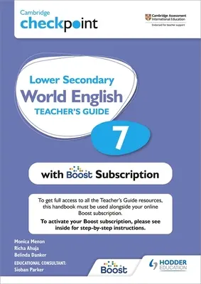 Cambridge Checkpoint Lower Secondary World English Teacher's Guide 7 con Boost Subscription Booklet: Gruppo Hodder Education - Cambridge Checkpoint Lower Secondary World English Teacher's Guide 7 with Boost Subscription Booklet: Hodder Education Group