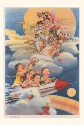 Rivista d'epoca Bambini giapponesi in razzo - Vintage Journal Japanese Babies in Rocketship