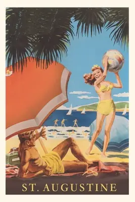 Diario d'epoca Poster di viaggio di St. Augustine - Vintage Journal St. Augustine Travel Poster