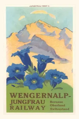 Diario d'epoca Jungfrau, Alpi svizzere - Vintage Journal Jungfrau, Swiss Alps