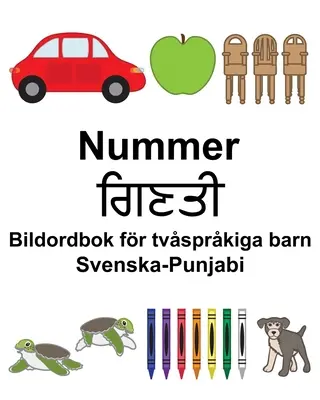 Svedese-Punjabi Number/ਗਿਣਤੀ Dizionario illustrato per bambini bilingue - Svenska-Punjabi Nummer/ਗਿਣਤੀ Bildordbok fr tvsprkiga barn