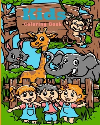 Libro da colorare per bambini a stampa grande: Animali della giungla e grande regalo per bambini e bambine, età 4-8 anni - Large Print Color Kids Coloring Book: Jungle Animals and Great Gift for Boys & Girls, Ages 4-8