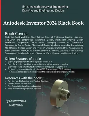 Libro nero di Autodesk Inventor 2024 - Autodesk Inventor 2024 Black Book
