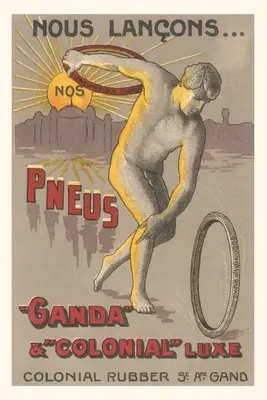 Diario d'epoca Discobolo che lancia copertoni di bicicletta - Vintage Journal Discobolos Throwing Bicycle Tire