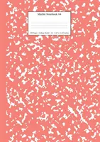 Taccuino in marmo A4: Diario a righe College in marmo rosa corallo - Marble Notebook A4: Coral Pink Marble College Ruled Journal