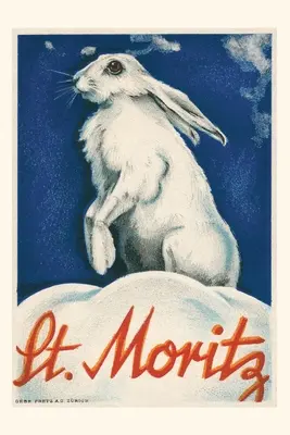 Diario d'epoca Coniglio nella neve, St. Moritz - Vintage Journal Rabbit in Snow, St. Moritz