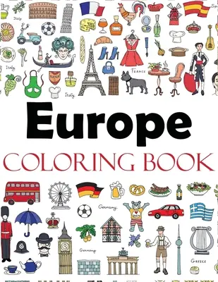 Libro da colorare sull'Europa - Europe Coloring Book