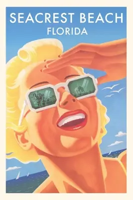 Diario d'epoca Spiaggia di Inlet, Donna con occhiali da sole - Vintage Journal Inlet Beach, Woman in Sunglasses
