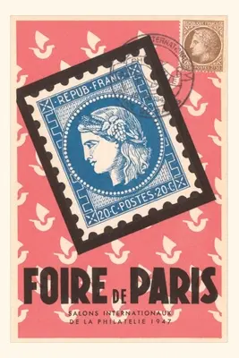 Diario d'epoca Manifesto del convegno filatelico francese - Vintage Journal French Philatelic Convention Poster
