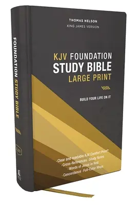 Kjv, Bibbia di studio della Fondazione, stampa grande, copertina rigida, lettere rosse, indicizzazione per il pollice, stampa comfort: Sacra Bibbia, Versione di Re Giacomo - Kjv, Foundation Study Bible, Large Print, Hardcover, Red Letter, Thumb Indexed, Comfort Print: Holy Bible, King James Version