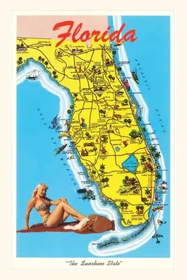 Diario d'epoca Mappa turistica della Florida - Vintage Journal Florida Tourist Map