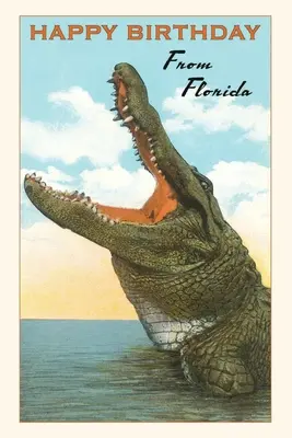 Diario d'epoca Buon compleanno dalla Florida, Alligatore - Vintage Journal Happy Birthday from Florida, Alligator