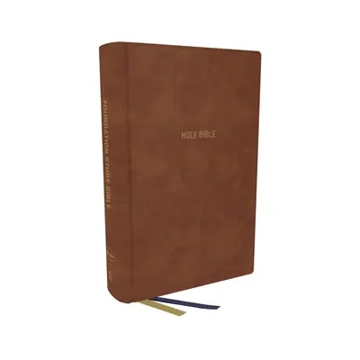 Nkjv, Bibbia per lo studio della Fondazione, edizione grande, in pelle, marrone, a caratteri rossi, indicizzata per il pollice, stampa comfort: Sacra Bibbia, Nuova versione di Re Giacomo - Nkjv, Foundation Study Bible, Large Print, Leathersoft, Brown, Red Letter, Thumb Indexed, Comfort Print: Holy Bible, New King James Version