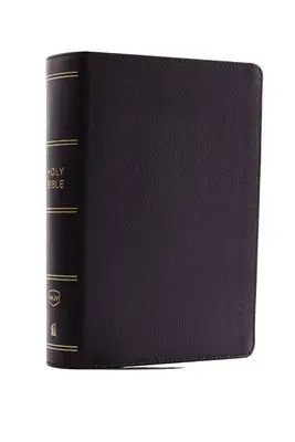 NKJV, Bibbia di consultazione compatta a colonna singola, vera pelle, nero, edizione a lettere rosse, stampa comfort - NKJV, Compact Single-Column Reference Bible, Genuine Leather, Black, Red Letter Edition, Comfort Print
