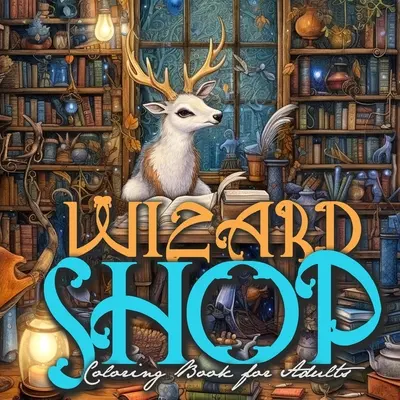 Libro da colorare del negozio di maghi per adulti: Libro da colorare magico in scala di grigi per adulti Magia - Wizard Shop Coloring Book for Adults: Enchanted Whimsical Coloring Book grayscale magical Coloring Book for Adults Magic