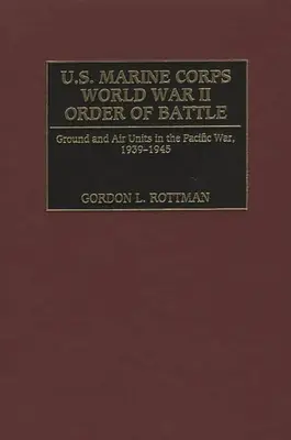 Ordine di battaglia della seconda guerra mondiale del Corpo dei Marines degli Stati Uniti: Unità terrestri e aeree nella guerra del Pacifico, 1939-1945 - U.S. Marine Corps World War II Order of Battle: Ground and Air Units in the Pacific War, 1939-1945