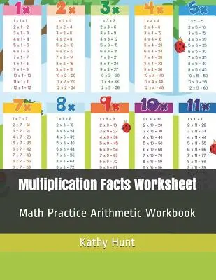 Foglio di lavoro sulla moltiplicazione: Eserciziario di matematica aritmetica - Multiplication Facts Worksheet: Math Practice Arithmetic Workbook