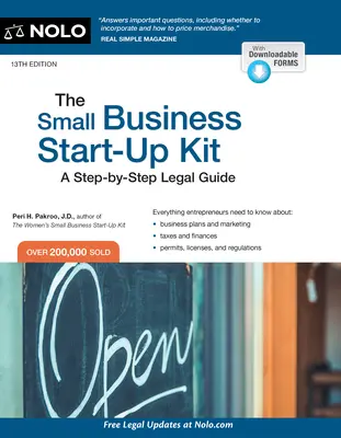 Il kit per l'avvio di una piccola impresa: Guida legale passo-passo - The Small Business Start-Up Kit: A Step-By-Step Legal Guide