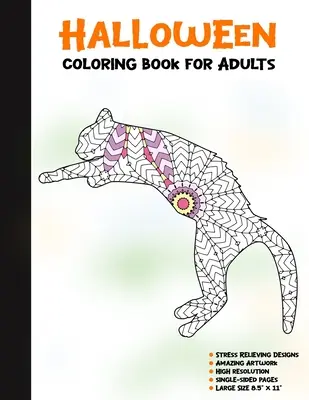 Libro da colorare di Halloween per adulti: 50 illustrazioni di Halloween stampate su un lato, sicure per i pennarelli - Regalo divertente per l'attività artigianale - Desi per alleviare lo stress - Halloween Coloring Book for Adults: 50 Halloween Illustrations Printed On One Side, Safe For Markers - Fun Craft Activity Gift - Stress Relieving Desi