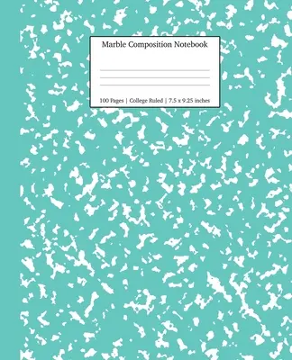 Quaderno di composizione in marmo a quadretti: Quaderni in marmo turchese, materiale scolastico, quaderni per la scuola - Marble Composition Notebook College Ruled: Turquoise Marble Notebooks, School Supplies, Notebooks for School