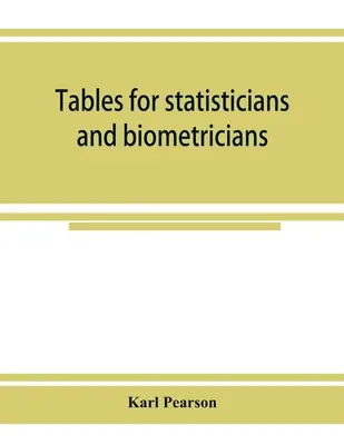 Tabelle per statistici e biometristi - Tables for statisticians and biometricians