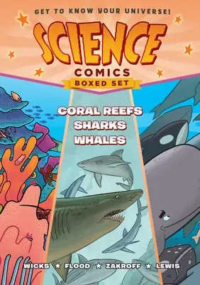 Set completo di fumetti scientifici: Barriere coralline, squali e balene - Science Comics Boxed Set: Coral Reefs, Sharks, and Whales