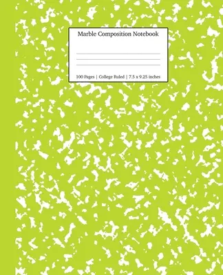Quaderno di composizione in marmo a quadretti: Quaderni in marmo verde, materiale scolastico, quaderni per la scuola - Marble Composition Notebook College Ruled: Green Marble Notebooks, School Supplies, Notebooks for School