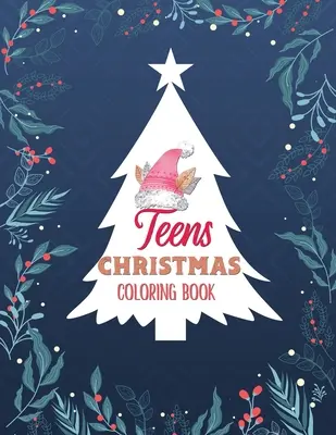Libro da colorare di Natale per adolescenti: Christmas Fun Grayscale Coloring Pages, Coloring Book for Adults Featuring Beautiful Winter Florals, Relaxing Flower P - Teens Christmas Coloring Book: Christmas Fun Grayscale Coloring Pages, Coloring Book for Adults Featuring Beautiful Winter Florals, Relaxing Flower P