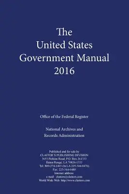 Manuale del governo degli Stati Uniti (2016) - United States Government Manual (2016)